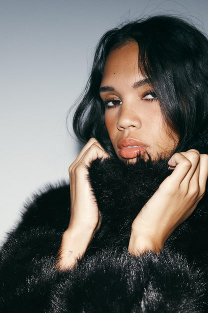 Short Faux Fur Jacket