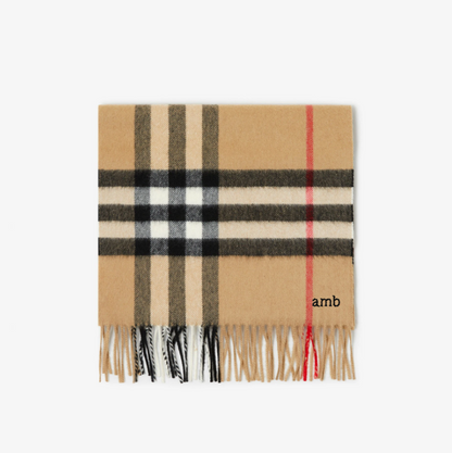 BB Check Cashmere Beige Scarf