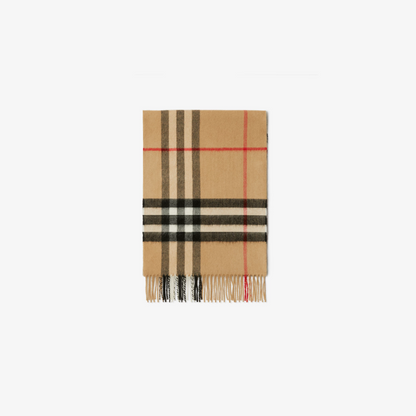 BB Check Cashmere Beige Scarf