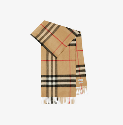 BB Check Cashmere Beige Scarf
